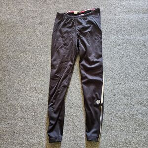 Novara Cycling Pants Womens Large Black Ankle Zip Skinny Elastic Waist Stretch